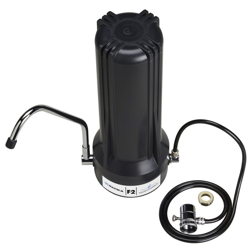 Home Master TMJRF2-BK Jr F2 Jr F2 Multi-stage Countertop Water Filter System, 500 gallon replaceable, Filters Fluoride Chlorine Chemicals Pesticides and more up to 93% - Image 1